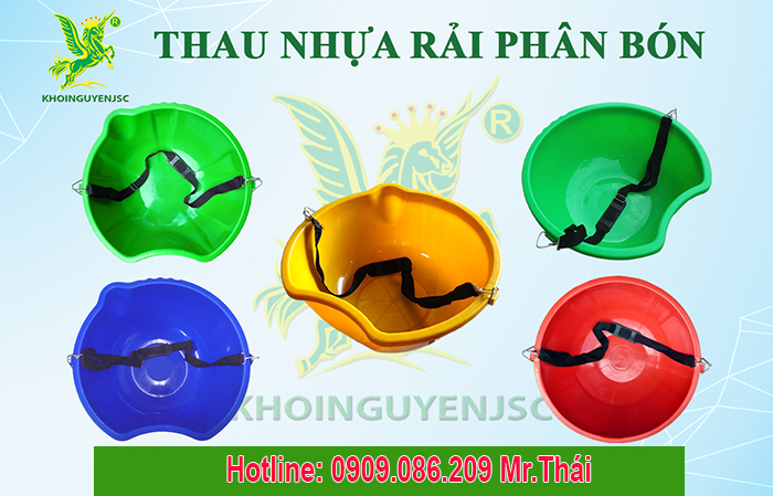 Thau nhựa rải phân
